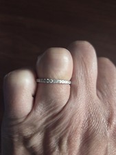 14 Kt white gold diamond ring  wedding band diamond enhancer size 5.25