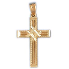 Cross Charm Pendant 14k Gold