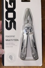 SOG PowerPint Multi-Tool PP1001-CP Stonewash 18 Tool Silver Multi Tool Light Wei