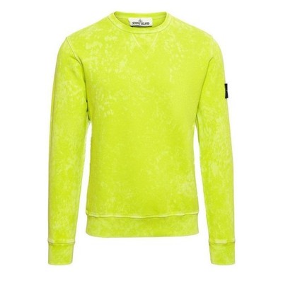 Stone Island Stone Wappen Tie-Dye Sweatshirt Lime 761561538 V0031 51823289
