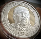 2026 1oz Silver Shield Sweaty Prince .999 Silver Proof Round (COA 115/214)