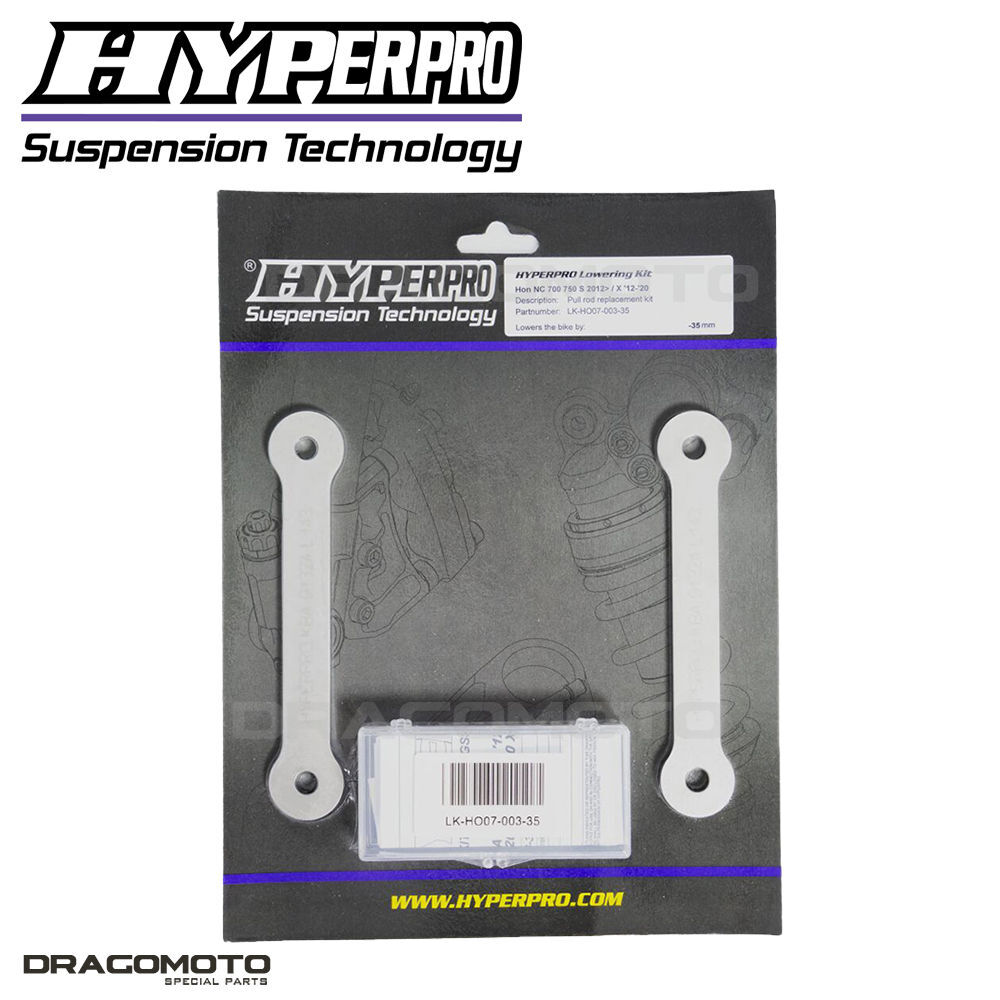 Kit rabaissement HYPERPRO LK-HO07-003-35 pour HONDA NC 750 X ABS : stabilité améliorée