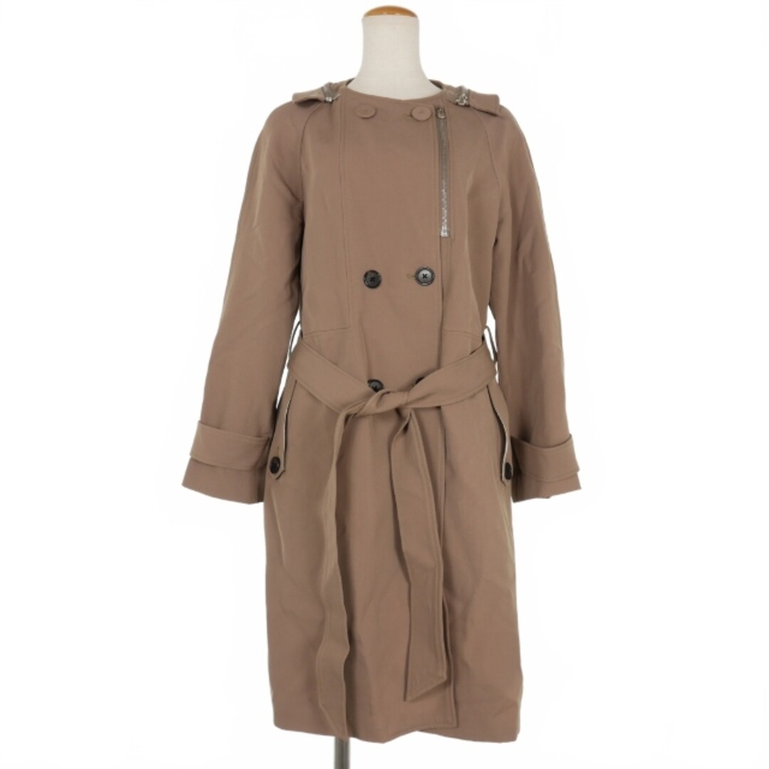 【3.1 PHILLIP LIM】フェルト コート 3.1 Phillip Lim Zipper Design Trench Coat Collarless 2 Beige
