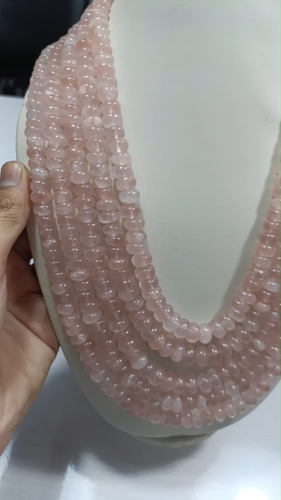 Natural Rose Quarts Cabochon Beads You Can Wear As A Jewellery Pink Colour - Video 1 of 1