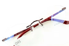 AIRLOCK TRIUMPH 204 604 in Burgundy 52-19-135 Rimless Eyeglass Frames O45