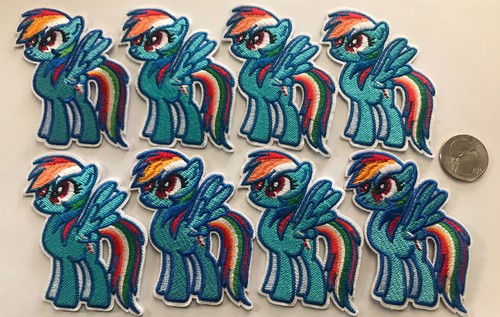 (8) My Little Pony Rainbow Dash Patches NEW - Picture 2 of 2