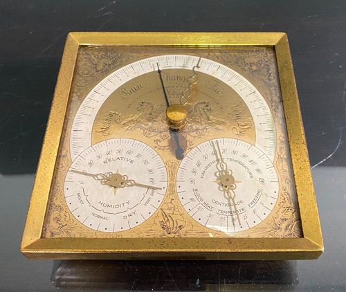 Vintage Barometer Weather Station, Wittnauer, England, Millibar, Temp, Humidity - Picture 3 of 20