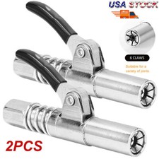 2-Pack Quick Release Lock Oil Injection Nozzles Grease Gun Coupler NO Leaking