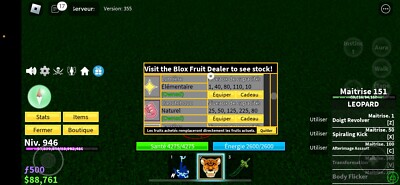 Compte Roblox Blox Fruit (PC/PS4/Android) - Neuf