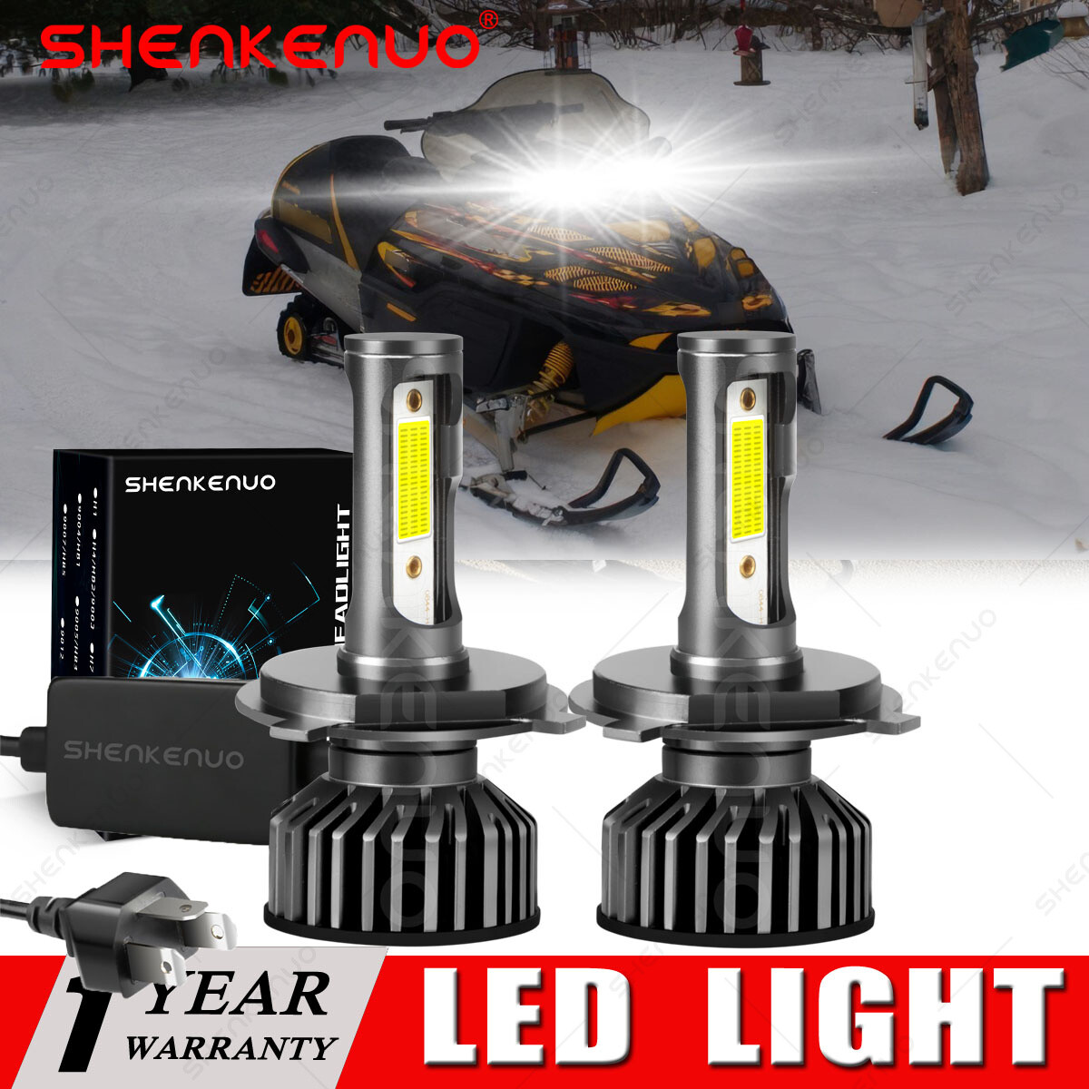 For Ski-Doo MXZ 800 2000-2007 Snowmobile 9003 6000K White LED