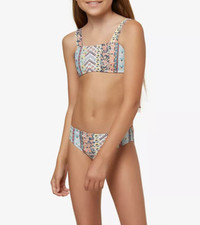 O'Neill L6818 Girl's Multicolor Coco Cross-Back Bralette Set Size 14