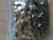 Pailletten metallic Pailetten 6mm gew&ouml;lbt 15g gold spiegelnd Basteln N&auml;hen