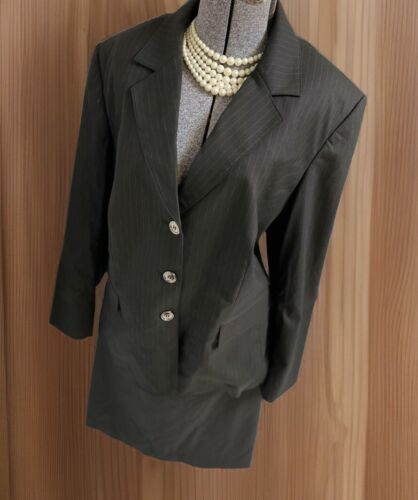NEW John Meyer Skirt Suit Size 20W Two Piece Set Elastic Waist Pockets $280