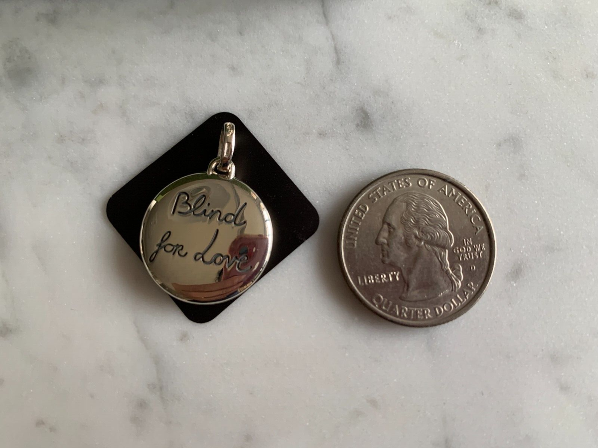 Gucci Tiger Head Blind For Love Charm Pendant 925 Sterling