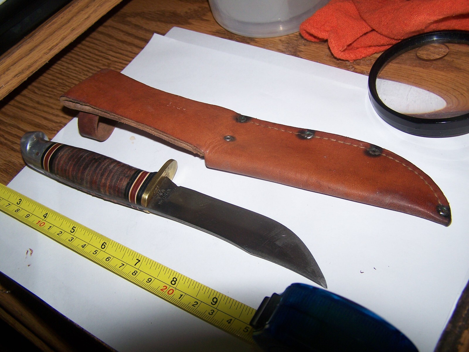 WESTERN BOWIE KNIFE L66 & SHEATH WESTERN USA 8 5/8 IN. LONG eBay