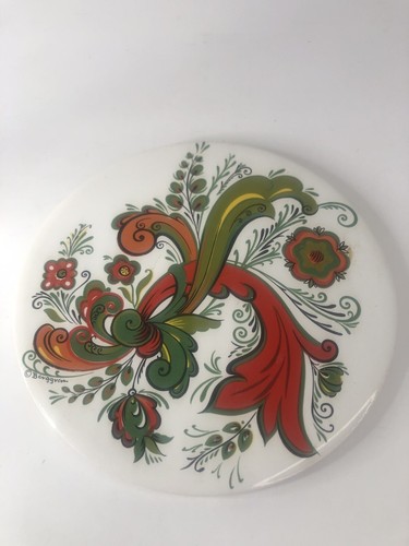 Berggren Originals Decorative Tile Ceramic Trivet Scandinavian Rosemaling No. 99 - Picture 2 of 5