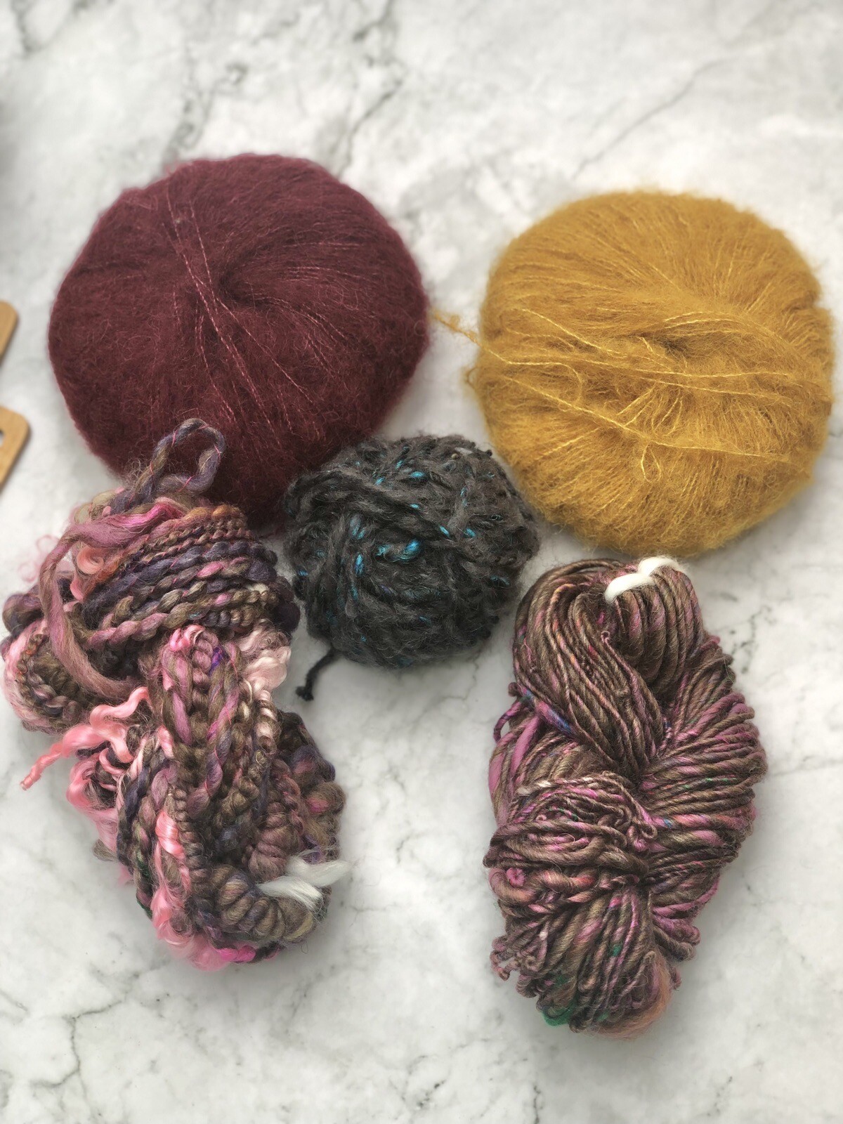 Brushed Kid Rowan Drops Alpaca Silk Yarn Job Lot Bundle Hand Spun Art