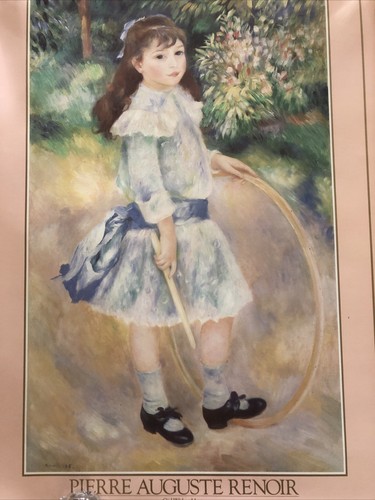 Renoir La Grenouillere,Girl With Hoop And Girl With Water Can, 16x20 From 1987 - Picture 2 of 21