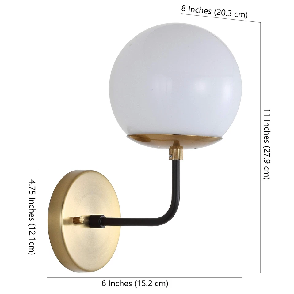 Safavieh SCN4017A Lighting Cayden Brass Gold and Black Wall - Image 3 of 3