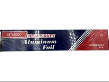 Heavy Duty Foodservice Aluminum Foil 18" x 500Ft