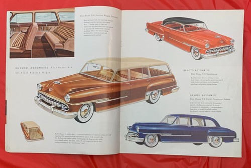1954 DeSoto "FIREDOME / POWERMASTER" Original Car Dealer Sales Brochure - Picture 5 of 10