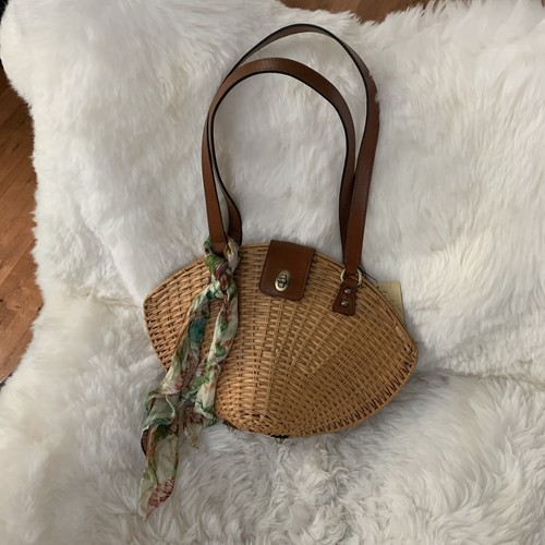 NWT Patricia Nash Mare Shell Wicker Rattan Shoulder Bag MSRP$229 - Picture 8 of 8