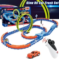 Magical Twisting Glow In the Dark Light Up Race RC Car Tracks Remote Gift  Boys
