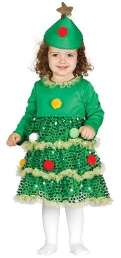Bebé Árbol de Navidad Elegante Vestido Disfraz 6-12 Meses