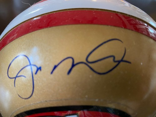 JOE MONTANA SIGNED SAN FRANCISCO 49ERS RIDDELL MINI HELMET REPLICA WITH COA - Picture 5 of 7