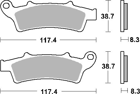 Plaquettes de frein KH324 au carbone noir : freinage endurance pour Aprilia 500