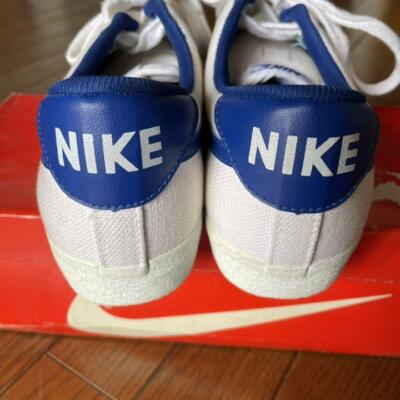 Nike Bruin Canvas White x Blue US7 Original 80s Vintage Nike Bruin Canvas White x Blue US7 Original 80s Vintage