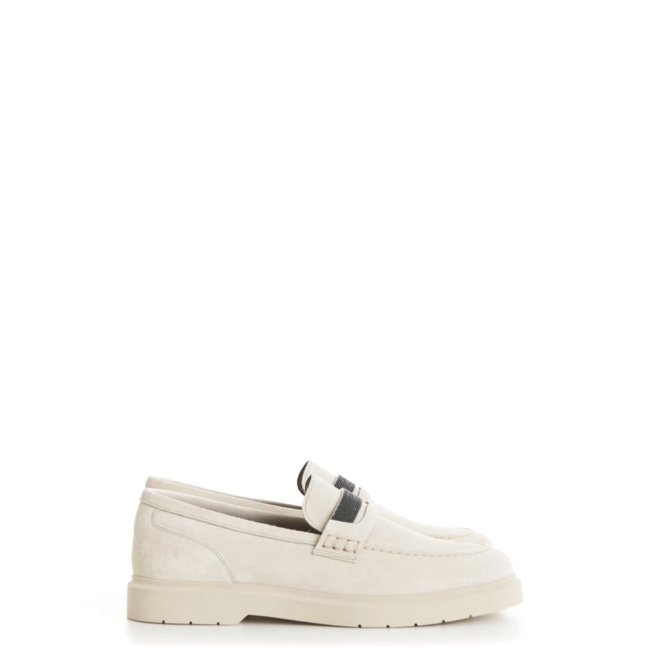 BRUNELLO CUCINELLI 995$ Penny мокасины - блестящий Monili бусина украшенные замшевые туфли - Изображение 3 из 4