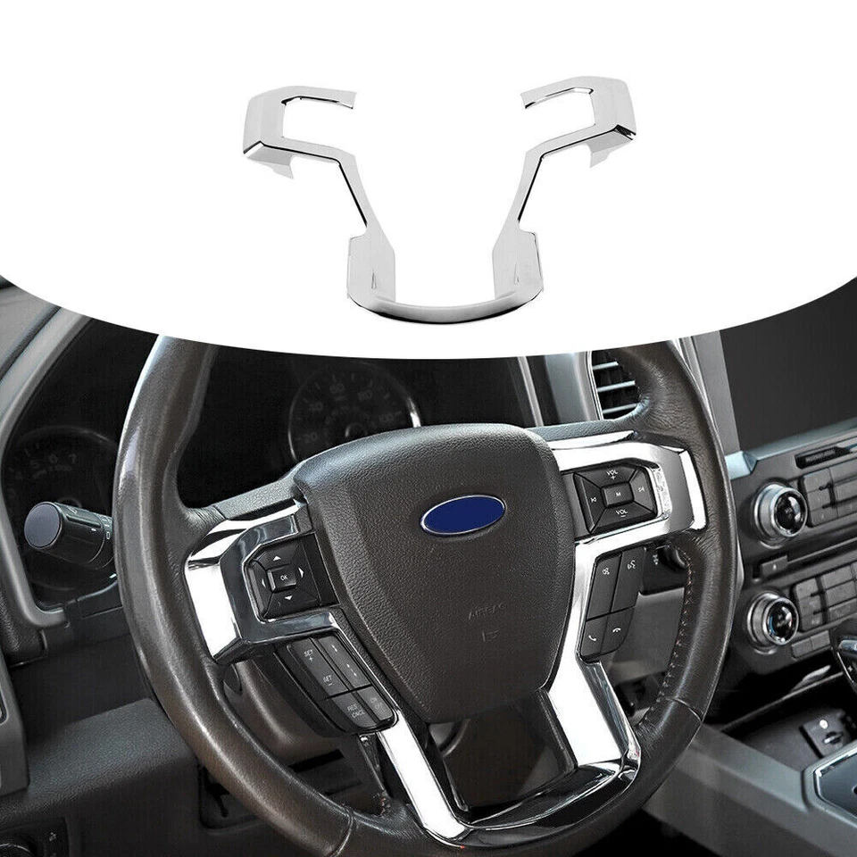 Комплект хромированных накладок на внутреннюю центральную консоль дверную ручку для Ford F150 15-20 18 шт. - Изображение 2 из 4