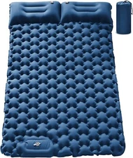 Camping Sleeping Pad Self-Inflating Mattress w/ Pillow Outdoor Air Mat 2 Person