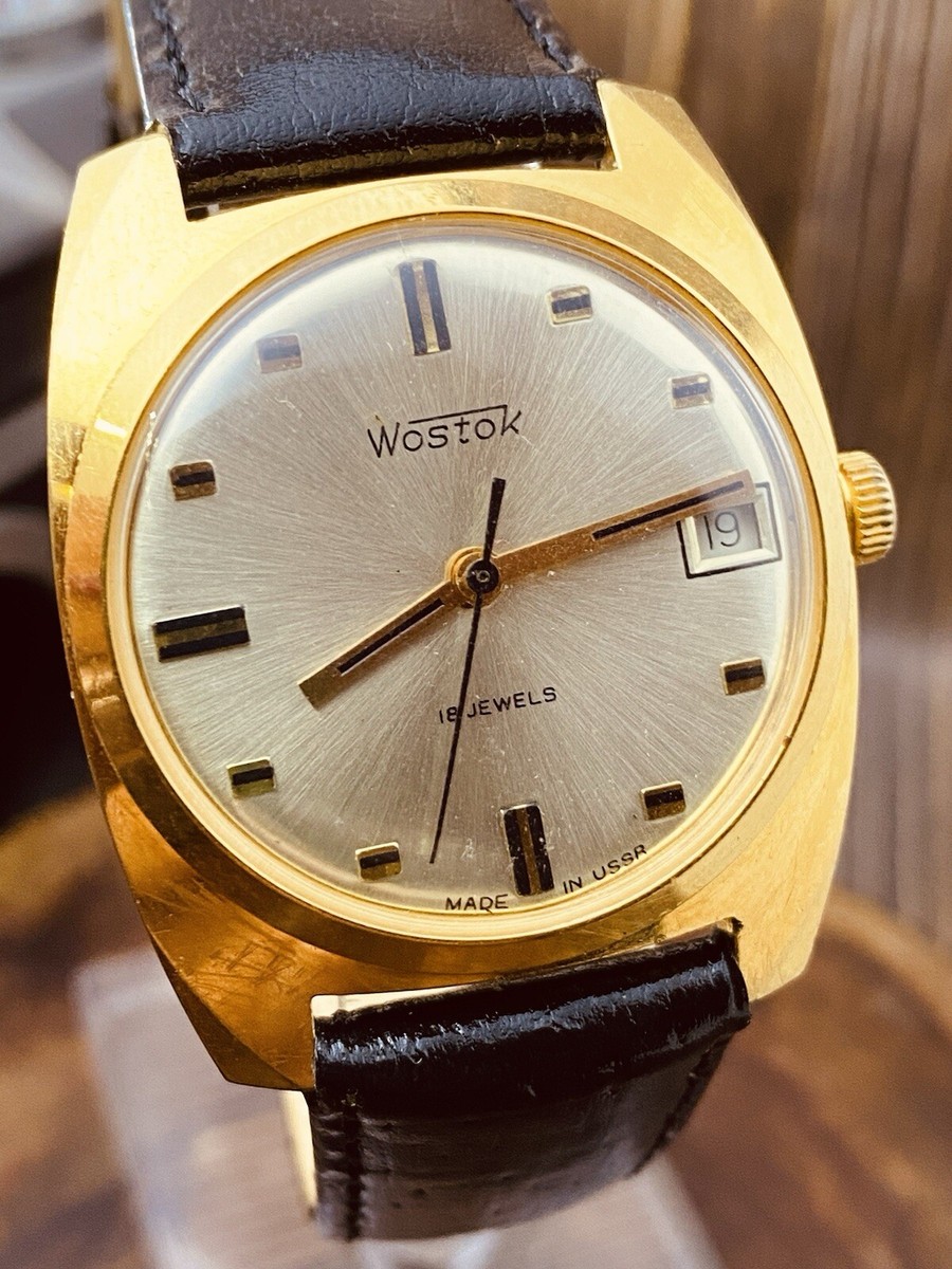 WOSTOK VINTAGE 2214 SU Early Watch USSR VOSTOK Eared SOVIET Rare