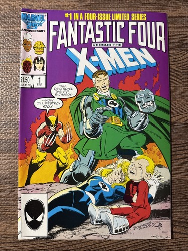 Fantastic Four vs. X-Men #1, 2, 3, 4 Marvel Comics 1987