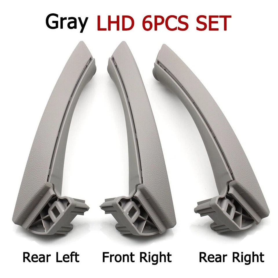6PCS Gray Interior Door Handle Set For BMW 2004-2012 E90 E91 E92 E93 3-Series Foto 4 de 4