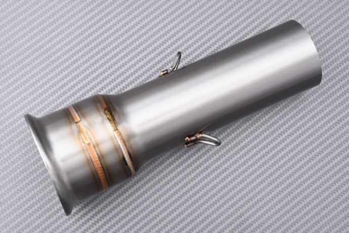 Mid pipe en acier inoxydable satiné de 51mm pour la ligne d'échappement de KTM 1090