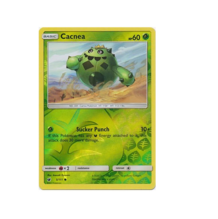 Pokemon - Cacnea - 5/111 - Reverse Holo - Crimson Invasion -  NM/M