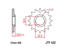 JT Front Sprocket 15 15T Tooth RM250 87-08 DRZ 250 400 DR 200 350 LT250R