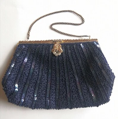 Authentique Sac de Bal / Minaudière Vintage - Fait Main en France - Photo 1/4