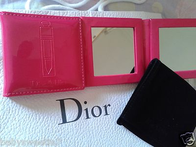 Dior Addict Makeup Double MIRROR 8m x 9cm Pocket Size Fuchsia Pink