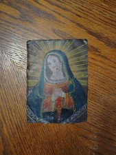 ANTIQUE RETABLO OF THE VIRGIN MARY 1800s - VE...