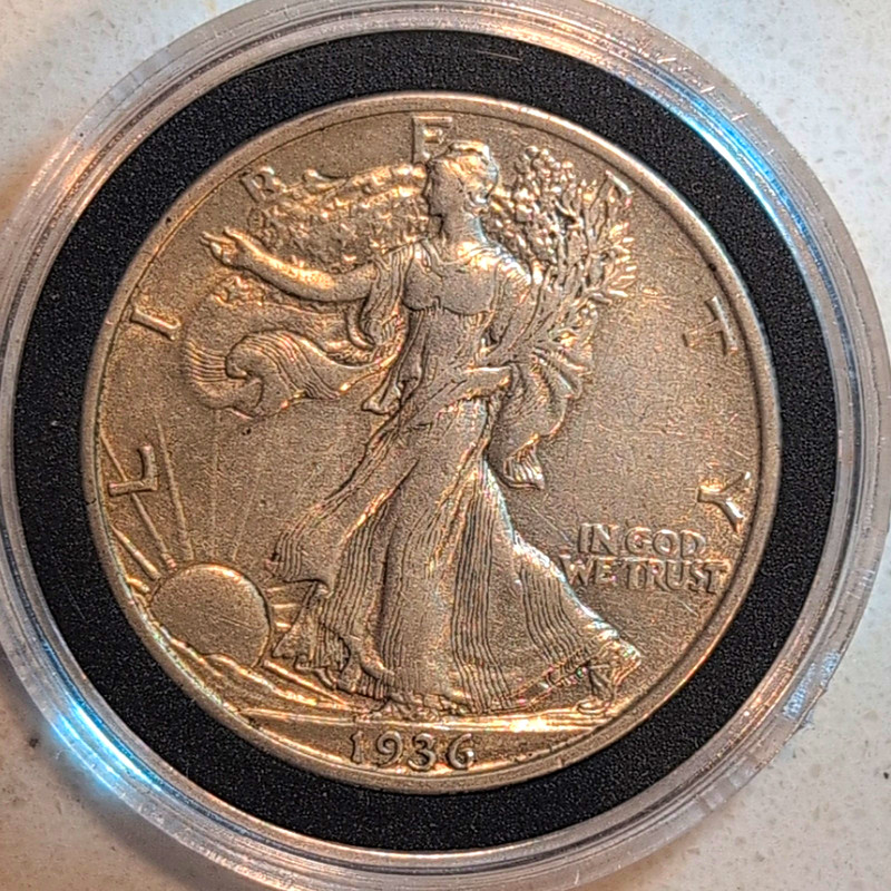 Liberty Walking Half Dollar 1936 50C Philadelphia No Mint Mark Business Strike