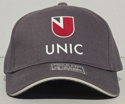 UNIC University Of Nicosia (Cyprus) Unisex Gray Strap back Hat Pano-P Ltd.