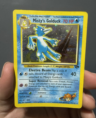 Pokemon TCG Misty's Golduck 12/132 Gym Challenge Holo Rare Unlimited ENG