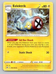 Eelektrik 060/196 Uncommon Lost Origin Pokemon Near Mint