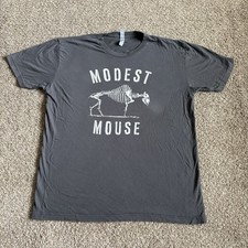 Modest Mouse Buffalo Skeleton T Shirt Gray Size Large