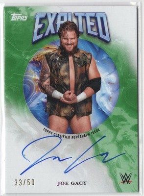 2025 Topps Exalted WWE Joe Gacy AUTOGRAPHS ON-CARD AUTO GREEN #EXA-JOE #/50