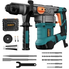 1-1/4 Inch SDS-Plus 13 Amp Heavy Duty Rotary Hammer Drill with Safety Clutch ...